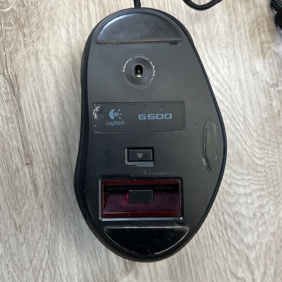 Logitech G500 Gaming Mouse Wired USB Laser w/ Weight Cartridge Tested READ - Picture 5 of 9